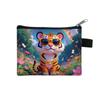 2024 Nova Carteira Fofa de Animais para Moedas Bolsa Infantil Estampada para Moedas Bolsa Moderna para Chaves Bolsa para Guardar Documentos Zíper