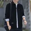 Camisa de pana para hombre, nueva colección primavera/otoño 2026, corte holgado, camisa versátil de manga larga, top casual de trabajo, prenda exterior