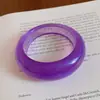 Pulsera geométrica redonda irregular de resina con degradado europeo y americano, pulsera simple de moda transfronteriza, joyería de nicho de alta gama para mujer