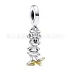 Pingente Barlow Galvanizado Panjia Pingente DIY Pato Donald Mickey Mouse Acessórios para Pulseira Cor de Luxo Leve Charme Versátil