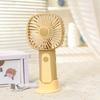 Venta caliente de verano ventilador de escritorio con base soporte para teléfono móvil de tres velocidades de gran viento portátil carga USB ventilador de mano