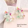 Accesorios de resina de dibujos animados para manualidades joyería transfronteriza destello fino accesorio de pinza para el pelo de crema de caballo único funda de teléfono móvil hebilla de zapato