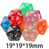 Jogo de Dados Coloridos de 20 Lados com Formato Especial Grupo de Corrida Dados Acessórios de Decoração Estéreo Brinquedos Acessórios de Joias Exportação Atacado