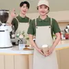 Ropa de Trabajo de Verano de Manga Corta Estampada para Tienda de Barbacoa de Comida Rápida, Tienda de Té con Leche, Cafetería, Hotel, Empleado, Camiseta Fina con Solapa