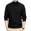 2025 Nueva Sudadera de Terciopelo con Botones para Hombres de Mediana Edad Invierno Terciopelo Engrosado Top Cálido Todo en Uno Camiseta Interior de Terciopelo
