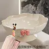 Bandeja transparente de gran capacidad para snacks, dulces y frutas para mesas de café de sala de estar en casa, con una bandeja escurridora de patas altas