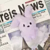 Peluche de Conejo de Orejas Rizadas, Accesorios Colgantes de Broche de Conejo de Orejas Plegadas, Muñeco Suave Lindo, Zapatos de Conejito, Calcetines, Accesorios para la Cabeza DIY. Accesorios
