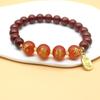 No ser nadie. 1 Pulsera 2024 Bendición para Examenes Cada Examen Debe Ser Aprobado Pulsera de Imitación de Cinabrio Regalos de Bendición para la Entrada al Examen