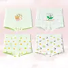 Ropa interior para niñas de clase A, pantalones cortos de cuatro esquinas para bebés, ropa interior para niños, algodón, talla mediana-grande, ropa interior tipo bóxer para niñas y niños.