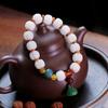 Pulsera de Cuentas de Bodhi de Jade Blanco de Calabaza para Mujeres, Estilo de Lujo Ligero de Alta Gama, Cuentas de Oración Budistas, Pulsera de Joyería, Venta al por Mayor Más Vendida