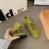 Sapatos de Ballet Mary Jane Vazados Respiráveis Estilo Francês com Aumento Interno de Altura para Mulheres 2026 Bico Redondo Cadarço Solado Macio Raso Simples