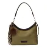 Bolso Cubo de Felpa y Gamuza Japonés y Coreano Simple y Elegante Nuevo Llegada 2026 para Mujer en Otoño Bolso de Hombro Único de Mano Cruzado para el Brazo