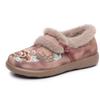 Sapatos para Mulheres 2025 Novo Inverno Versátil Casual Slip-On Forrados com Lã Quentes Sapatos de Algodão Femininos Planos Antiderrapantes Sapatos Gorro