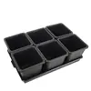 Maceta Gruesa de Plástico para Suculentas Maceta de Resina para Grupo de Sedum Cactus Maceta Combinada Maceta Cuadrada Pequeña Negra y Blanca Envío Gratis