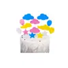 Decoração de bolo em EVA rosa branco azul nuvem tamanho grande pequeno inserção de cartão plug-in tridimensional vestido de assar bolo