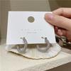 Brincos com Zircônias Microincrustadas em Círculos Geométricos, Estilo Minimalista, Personalidade Única, Brincos da Moda com Círculos Geométricos