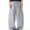 Pantalones Anchos de Rayas Verticales Estilo Retro Americano para Hombre, Pantalones Largos Casuales Relajados, Estilo Urbano a la Moda, Cintura Elástica, Pantalones Fluidos de Longitud Completa