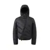 Nueva Chaqueta de Algodón Estilo Americano con Capucha y Cremallera Asimétrica Tallas Grandes para Mujer 2026 Hombro Normal Corta Holgada Cálida Ropa Exterior para Pareja