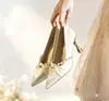 Saltos altos de cetim na cor champanhe, bico fino, salto alto, salto fino, sapatos de noiva para a cerimônia de casamento Xiuhe, YD-88