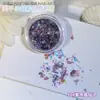 Decoración de uñas en polvo de caparazón de celofán irregular color fragmentos de papel de caramelo purpurina lentejuelas para uñas