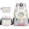 Um Novo Produto Impressão Digital Estudante Mochila Escolar Mochila Bolsa de Ombro Estojo de Lápis Mochila de Três Peças