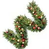 Decoraciones de corona de Navidad transfronterizas, adornos de vid de Navidad, colgantes para puertas, decoraciones para hoteles y centros comerciales, vides de bayas artificiales