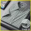 Algodão Puro EscovadoCamisa Casual Xadrez Nova de Manga Longa para Homens Jovens e de Meia-Idade, Camisa 100% Algodão, Atacado de Fábrica