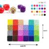 24 Compartimentos Accesorio Cuentas Sueltas Cadena de Vidrio Barnizado Collar Accesorios para Joyería Caja Pequeña Cuentas Color Sólido Colorido DIY
