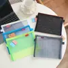 Inventario Mayorista de Comercio Exterior ¡Último Pedido! ¡Compra Grupal en Vivo! Bolsa de Archivo Transparente de Malla de Colores Bolsa de Almacenamiento para Papelería