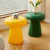 Taburete redondo de maquillaje para tocador en casa, taburete tipo hongo para dormitorio de niñas, sofá para cambiarse los zapatos, taburete de manicura