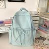 Mochila Escolar Simples Treasure Girl Casual Laço Mochila Estilo Coreano Versátil Estudantes do Ensino Fundamental e Médio Mochila de Alto Valor