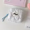 Colección de bolsas de almacenamiento estilo coreano, cesta de almacenamiento de fresas, estuche con volantes, organizador de labiales para niña, almacenamiento de artículos varios de escritorio y cosméticos