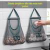 Bolsa Suspensa Multifuncional para Frutas e Vegetais de Cozinha Artefato de Armazenamento de Gengibre e Alho Bolsa de Armazenamento de Alho e Gengibre para Pendurar na Parede Bolsa de Malha Respirável