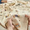 Manta de Gasa Arrugada 100% Algodón Clase A, Manta para Sofá de Aire Acondicionado, Manta para Siesta, Manta Fina de Toalla para Cama de Niños, Uso en Primavera y Verano