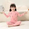 Ropa interior térmica para niños, Tops y pantalones térmicos de cachemir y seda para niñas, Conjuntos de pijama para niños mayores y adolescentes