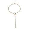 Joyería Transfronteriza Europea y Americana, Lujo Accesible Nicho Cadena de Flor de Aleación Collar de Cadena de Cuentas Redondas Sencillas Cadena de Clavícula con Cuentas