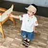 Camiseta de Manga Corta para Niños 26º Verano Nuevo Estilo Camiseta de Manga Corta con Cuello para Niños Pequeños y Medianos en Stock Tops de Verano para Niños
