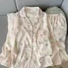 2026 Nuevo Set de Dos Piezas para Niñas Popular de Algodón Nube Dulce Pijama de Manga Larga y Pantalón Largo Ropa para el Hogar