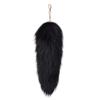 Colgante de pelo de zorro de 30 cm para Halloween, cola de zorro azul plateada, accesorio de piel auténtica, colgante para bolso de mujer