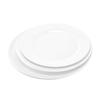 Plato Plano de Cerámica Blanco Redondo Bajo Esmalte para Uso Diario Hogar Mesa Ensalada Comida Occidental Hotel Simple Alta Temperatura