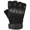 Luvas Táticas Meio Dedo Masculinas Primavera e Outono Treinamento ao Ar Livre Ciclismo Antiderrapante Resistente ao Desgaste Protetoras Resistentes a Quedas Luvas de Motocicleta para Estudantes