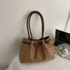 Bolso de Mano Estilo Nuevo, Bolso Sencillo Estilo Cesta para Mujer, Versátil, Bolso de Hombro de Gama Alta, Lujo Ligero, Nicho, Bolso Tote de Gran Capacidad