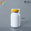 Botella Qianlin 150cc Transparente Botella con Junta de Bambú 175cc Botella para Caramelos de Tableta Botella de Cápsulas 150cc Botella de Plástico para Suplementos de Salud