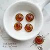 Retro Doméstico Dorado Pintado Checo Vidrio Perlas Redondo Pájaro Hecho a Mano Corazón Material Pulsera Cadena de Teléfono Móvil Joyería Accesorios