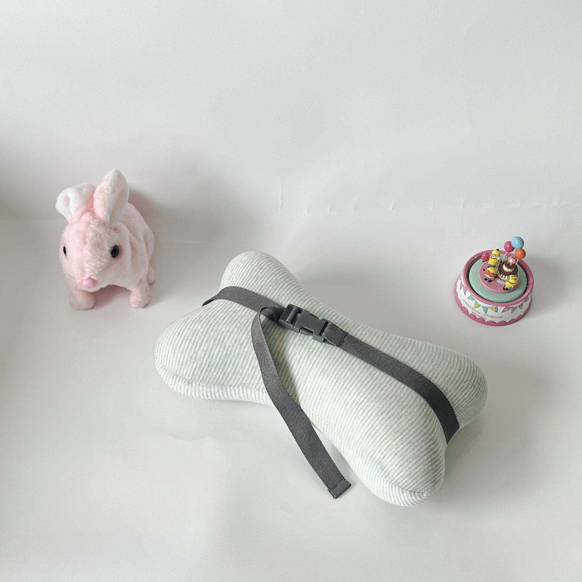 汽车头枕绿色细条2