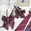 Corbata de Estilo Japonés a Rayas Tokyo Estacional Jk Estilo Original Estudiante Universitario Colegial Roja Cian Dorada con Colección de Corbatas para Mujer