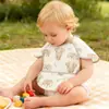 Baberos para Bebé, Batas de Comida para Bebé, Baberos Impermeables para Niños de Todas las Estaciones con Bolsillos para Alimentos Complementarios de Arroz, Baberos a Prueba de Aceite y Suciedad para Primavera y Otoño, Estéreo