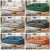 Sofá recto de tela color crema tipo nube con asiento profundo y respaldo cómodo, adecuado para salas de estar pequeñas, sofá de tres plazas para el hogar
