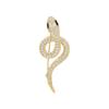 Broche de metal em forma de cobra de zircônia com galvanoplastia de ouro real, pins de moda personalizados, luxo leve, alta qualidade, corsage, atacado de fábrica