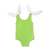 Mono de baño de verano europeo y americano para niñas, tirantes, color liso, espalda descubierta, tiras, ropa infantil, una pieza, entrega